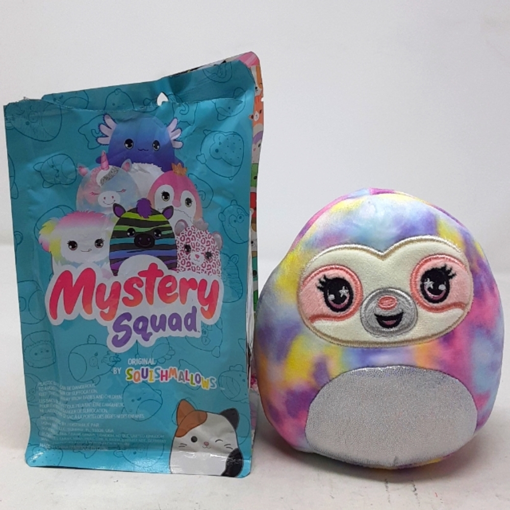 Tie Dye Sloth from Fantasy Mystery Sqaud Squishmallow. 5" Stuffed Plush.